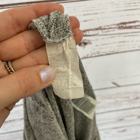 Windsor L Grey Marled Soft Knit High Rise Slim Leg Lounge Sweatpants - Picture 6 of 6